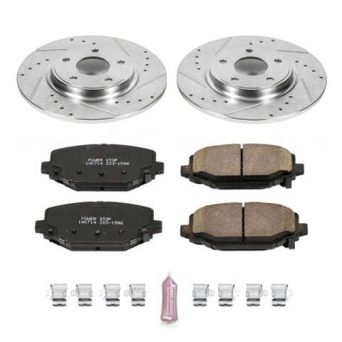 Power Stop 12-16 Chrysler Town & Country Front & Rear Z23 Evolution Sport Brake Kit (1x psbK5961, 1x psbK5959)
