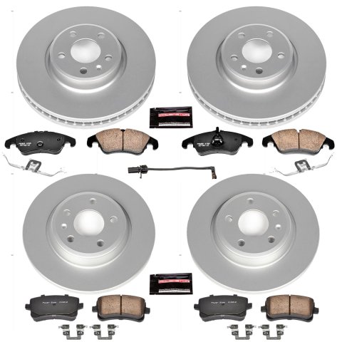 Power Stop 12-16 Audi A4 Front & Rear Z23 Evolution Sport Coated Brake Kit (1x psbCRK6133, 1x psbCRK4745)
