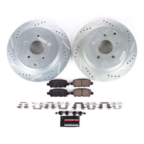 Power Stop 12-13 Infiniti M35h Front & Rear Z23 Evolution Sport Brake Kit (1x psbK112, 1x psbK2427)