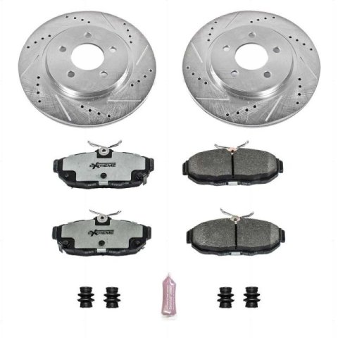 Power Stop 11-14 Ford Mustang Front & Rear Z26 Street Warrior Brake Kit (1x psbK5944-26, 1x psbK4749-26)