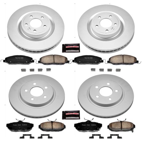 Power Stop 11-14 Ford Mustang Front & Rear Z17 Evolution Geomet Coated Brake Kit (1x psbCRK4749, 1x psbCRK5944)