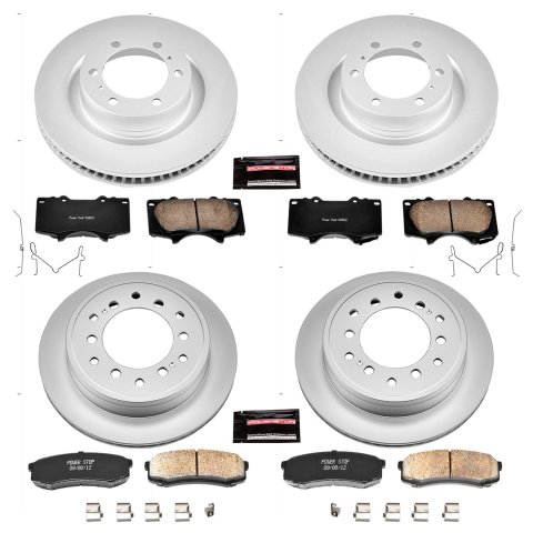 Power Stop 10-19 Lexus GX460 Front & Rear Z17 Evolution Geomet Coated Brake Kit (1x psbCRK5875, 1x psbCRK5873)