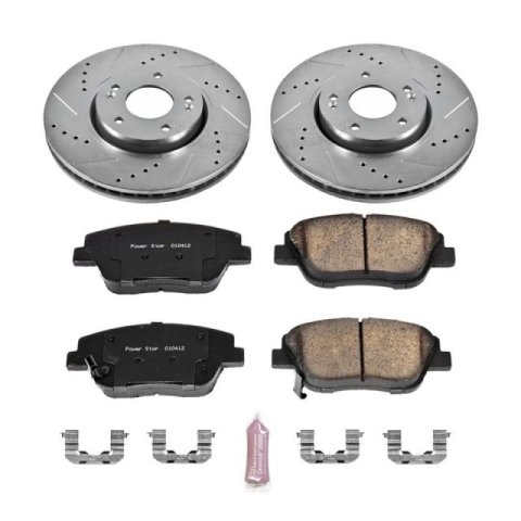 Power Stop 10-15 Hyundai Sonata Front & Rear Z23 Evolution Sport Brake Kit (1x psbK5381, 1x psbK5377)