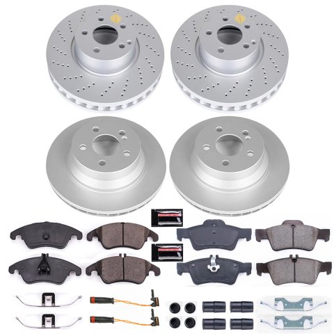 Power Stop 10-14 Mercedes-Benz E350 Front & Rear Z23 Evolution Sport Coated Brake Kit (1x psbCRK7496, 1x psbCRK6359)