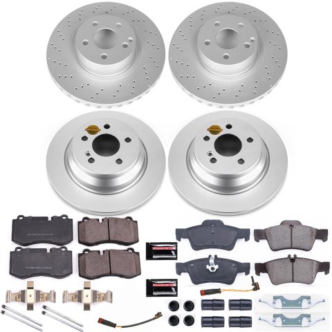 Power Stop 10-13 Mercedes-Benz S400 Front & Rear Z23 Evolution Sport Coated Brake Kit (1x psbCRK6231, 1x psbCRK6566)