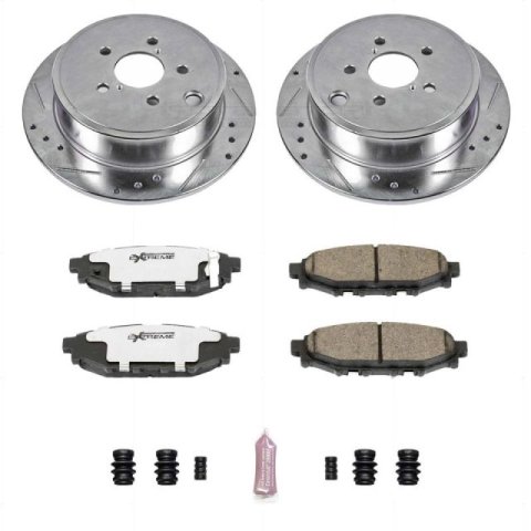 Power Stop 09-10 Subaru Forester Front & Rear Z26 Street Warrior Brake Kit (1x psbK4631-26, 1x psbK3038-26)