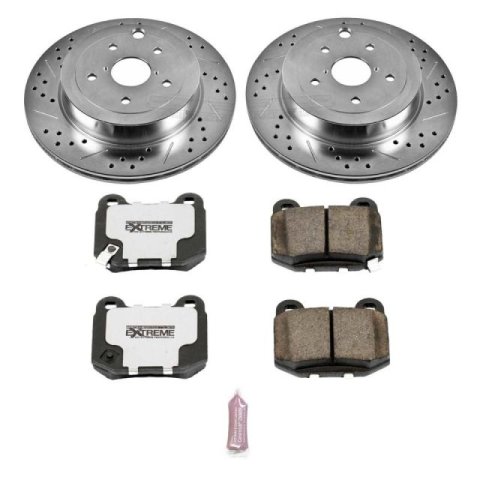 Power Stop 08-14 Subaru Impreza Front & Rear Z26 Street Warrior Brake Kit (1x psbK131-26, 1x psbK5305-26)