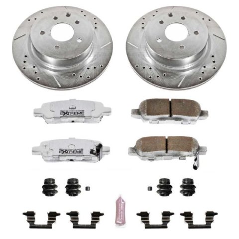 Power Stop 08-12 Infiniti EX35 Front & Rear Z26 Street Warrior Brake Kit (1x psbK179-26, 1x psbK112-26)