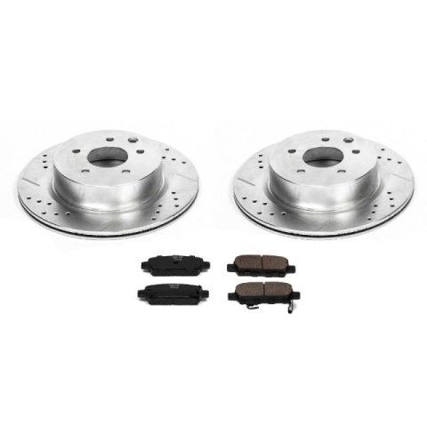 Power Stop 08-12 Infiniti EX35 Front & Rear Z23 Evolution Sport Brake Kit (1x psbK179, 1x psbK112)