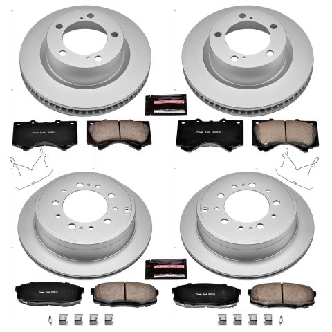 Power Stop 08-11 Lexus LX570 Front & Rear Z17 Evolution Geomet Coated Brake Kit (1x psbCRK3073, 1x psbCRK4696)