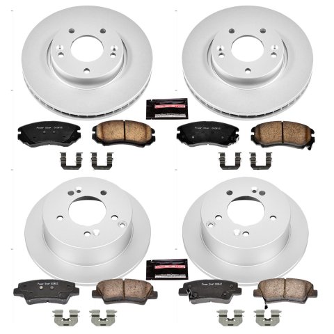 Power Stop 08-10 Hyundai Sonata Front & Rear Z17 Evolution Geomet Coated Brake Kit (1x psbCRK5395, 1x psbCRK165)