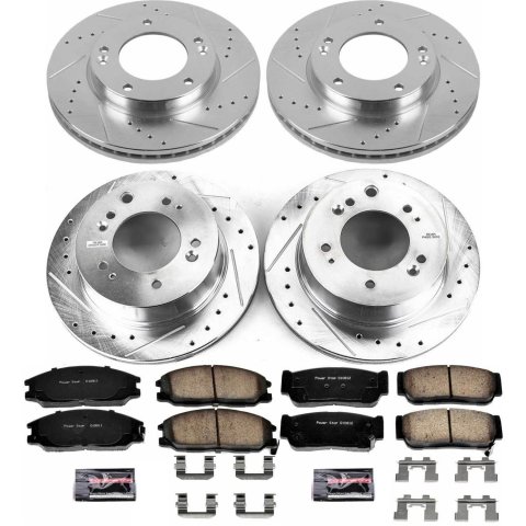 Power Stop 07-09 Kia Sorento Front & Rear Z23 Evolution Sport Brake Kit (1x psbK5908, 1x psbK5910)