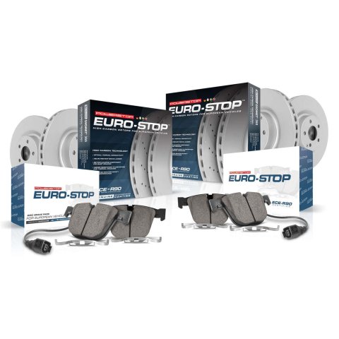 Power Stop 06-11 Saab 9-3 Front & Rear Euro-Stop Brake Kit (1x psbESK5349, 1x psbESK983)