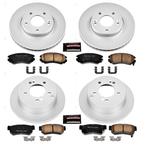 Power Stop 06-08 Hyundai Sonata Front & Rear Z17 Evolution Geomet Coated Brake Kit (1x psbCRK5214, 1x psbCRK165)