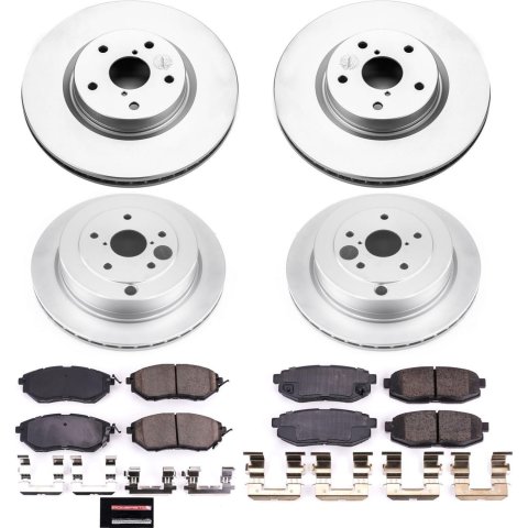 Power Stop 06-07 Subaru B9 Tribeca Front & Rear Z17 Evolution Geomet Coated Brake Kit (1x psbCRK4645, 1x psbCRK4603)