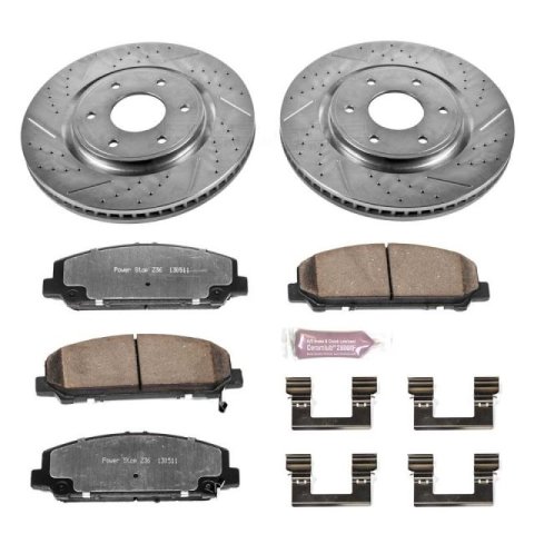 Power Stop 06-07 Infiniti QX56 Front & Rear Z36 Truck & Tow Brake Kit (1x psbK2909-36, 1x psbK2445-36)