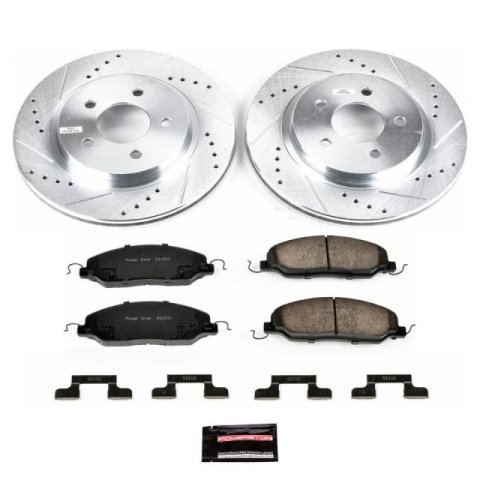 Power Stop 05-10 Ford Mustang Front & Rear Z23 Evolution Sport Brake Kit (1x psbK1384, 1x psbK1380)