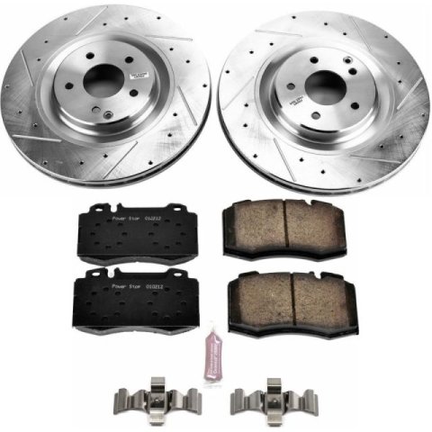 Power Stop 03-04 Mercedes-Benz CLK55 AMG Front & Rear Z23 Evolution Sport Brake Kit (1x psbK6205, 1x psbK6718)