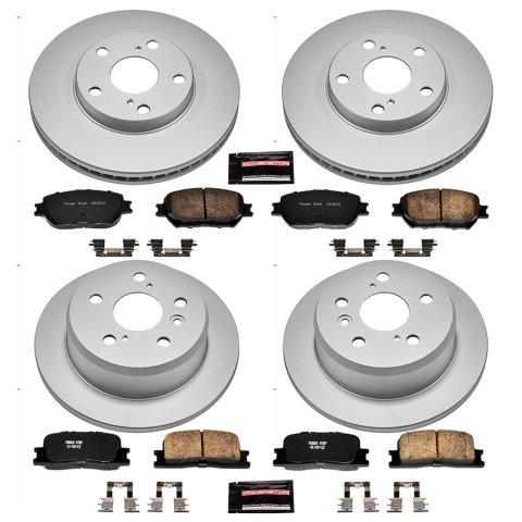 Power Stop 02-06 Toyota Camry Front & Rear Z17 Evolution Geomet Coated Brake Kit (1x psbCRK2418, 1x psbCRK1064)