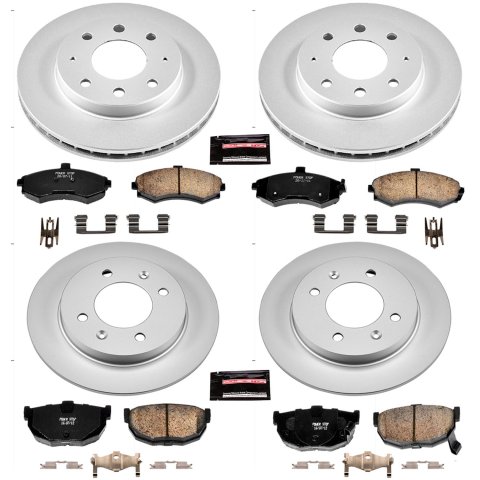 Power Stop 02-05 Hyundai Elantra Front & Rear Z17 Evolution Geomet Coated Brake Kit (1x psbCRK1093, 1x psbCRK3106)