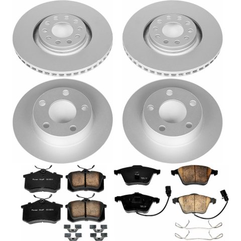 Power Stop 02-04 Audi A6 Quattro Front & Rear Z23 Evolution Sport Coated Brake Kit (1x psbCRK891, 1x psbCRK941)