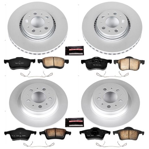 Power Stop 01-09 Volvo S60 Front & Rear Z23 Evolution Sport Coated Brake Kit (1x psbCRK5196, 1x psbCRK5193)