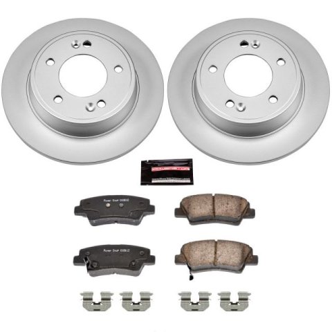 Power Stop 2018 Kia Forte5 Front & Rear Z17 Evolution Geomet Coated Brake Kit (1x psbCRK6501, 1x psbCRK7673)