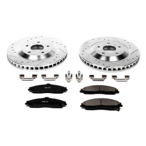 Power Stop 2004 Cadillac XLR Front & Rear Z23 Evolution Sport Brake Kit (1x psbK1563, 1x psbK1559)