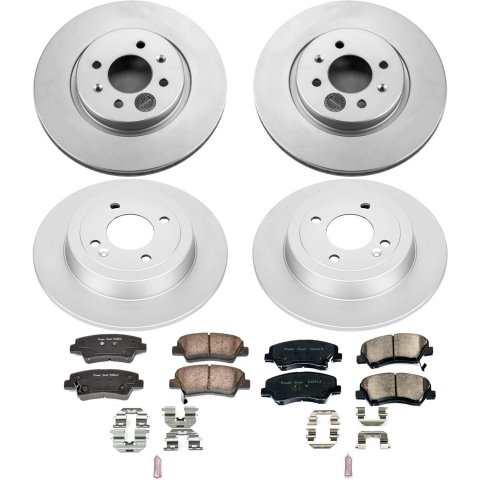 Power Stop 12-18 Kia Rio Front & Rear Z17 Evolution Geomet Coated Brake Kit (1x psbCRK6507, 1x psbCRK6499)