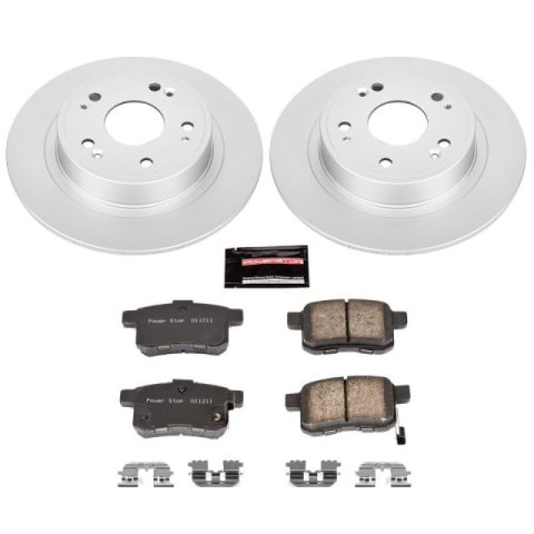 Power Stop 08-10 Honda Accord Front & Rear Z17 Evolution Geomet Coated Brake Kit (1x psbCRK1043, 1x psbCRK3127)