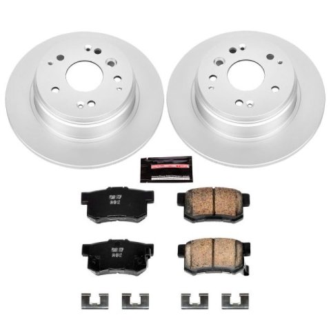 Power Stop 03-11 Honda Element Front & Rear Z17 Evolution Geomet Coated Brake Kit (1x psbCRK1043, 1x psbCRK5399)
