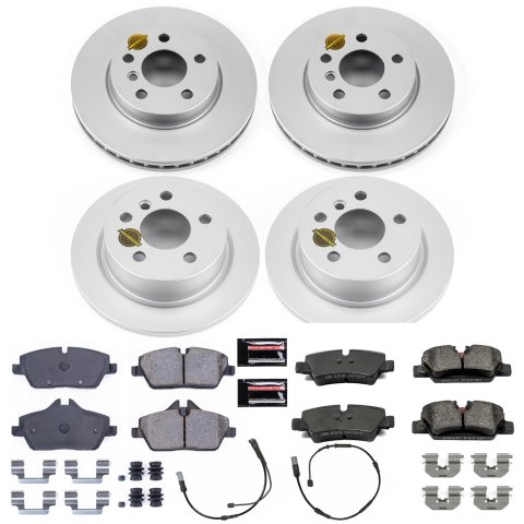 Power Stop 14-16 Mini Cooper Front & Rear Z23 Evolution Sport Coated Brake Kit (1x psbCRK7750, 1x psbCRK7977)