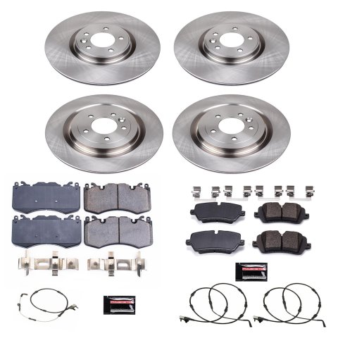 Power Stop 18-21 Land Rover Range Rover Front & Rear Autospecialty Brake Kit (1x psbKOE8385, 1x psbSW-1692, 2x psbEBR1409, 1x psb17-1426)