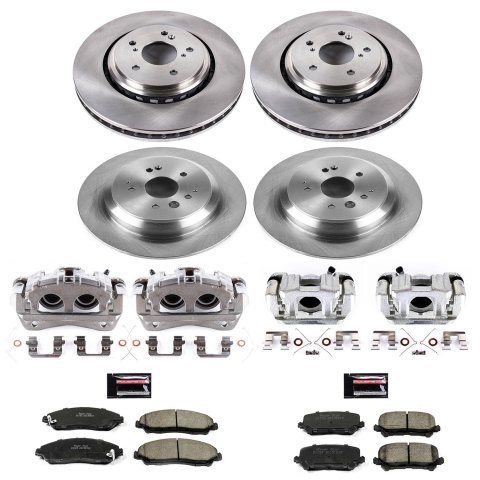 Power Stop 14-16 Acura MDX Front & Rear Autospecialty Kit w/Cals (Bundled Kit)