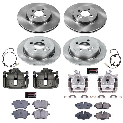Power Stop 07-10 Mini Cooper Front & Rear Autospecialty Brake Kit w/Calipers (1x psbKCOE6068, 1x psbKCOE6281)