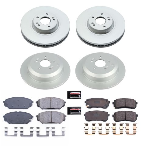 Power Stop 07-12 Hyundai Veracruz Front & Rear Z17 Evolution Geomet Coated Brake Kit (1x psbCRK5920, 1x psbCRK5918)