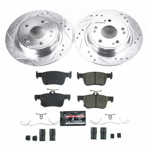 Power Stop 18-19 Honda Accord Front & Rear Z23 Evolution Sport Brake Kit (1x psbK6515, 1x psbK8063)