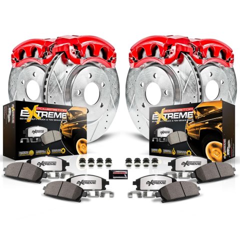 Power Stop 11-12 Lincoln MKS Front & Rear Z36 Truck & Tow Kit w/Calipers (1x psbS5214, 1x psbK5583-36, 1x psbK4744-36, 1x psbS5212)