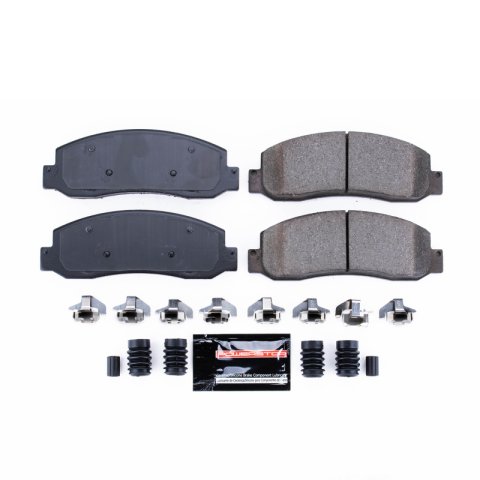 Power Stop 10-12 Ford F-450 Super Duty Front Z23 Evolution Kit w/Cals (1x psbZ23-1069, 1x psbS4996, 1x psbAR85107XL, 1x psbAR85107XR)