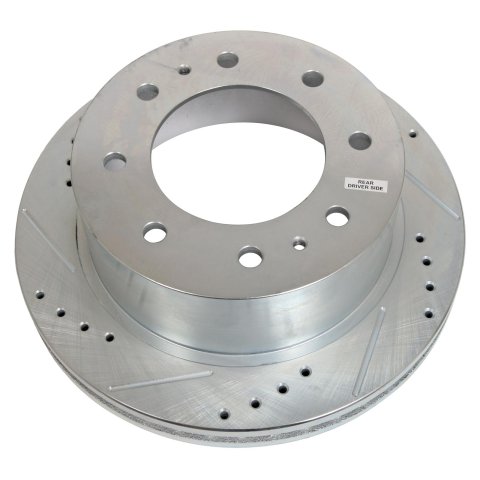PowerStop Z23 Evolution Sport Brake Upgrade Kits with Calipers KC5563 Rotors, Pads, Red Calipers, Drilled/Slotted Rotors, Z-23 Pads, Rear, Chevy, GMC, Kit
