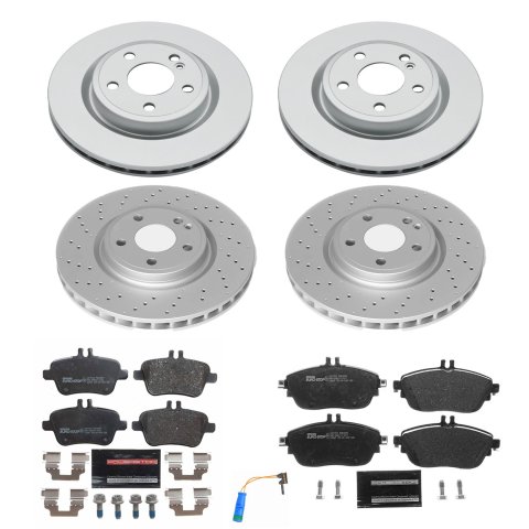 Power Stop 18-19 Mercedes-Benz CLA250 Front & Rear Euro-Stop Brake Kit (1x psbESK8266, 1x psbESK7378)