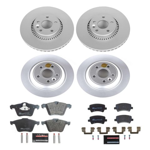 Power Stop 17-18 Volvo S60 Front & Rear Euro-Stop Brake Kit (1x psbESK4704, 1x psbESK4698A)