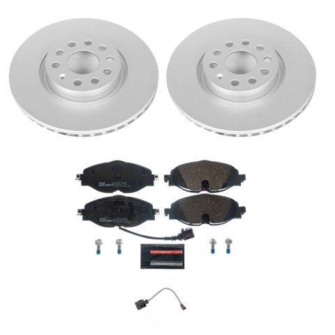 Power Stop 17-18 Volkswagen Golf Front & Rear Euro-Stop Brake Kit (1x psbESK7082, 1x psbESK7707)