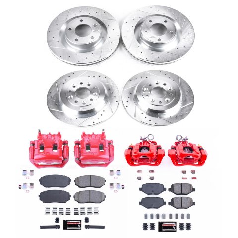 Power Stop 13-14 Ford Edge Front & Rear Z23 Evolution Kit W/Cals (1x psbS5298, 1x psbK3057, 1x psbS5026A, 1x psbK8846)