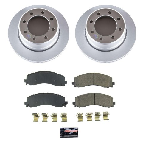 Power Stop 19-22 Ram 2500 Rear Z17 Coated Brake Kit (2x psbAR8374EVC, 1x psb17-2225)