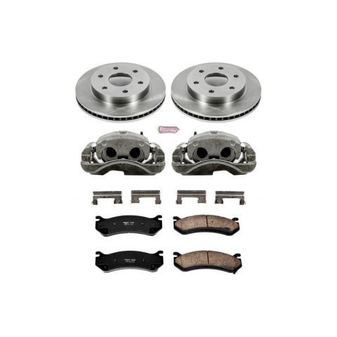 Power Stop 00-06 GMC Yukon XL 1500 Front Autospecialty Kit w/Cals (1x psbL4728, 1x psbL4729, 2x psbAR8640, 1x psb16-785)