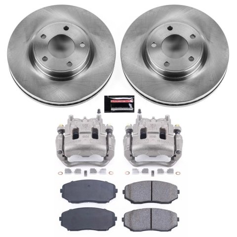 Power Stop 07-08 Lincoln MKX Front Autospecialty Kit w/Cals (1x psbL5026, 1x psbL5027, 2x psbAR8192, 1x psb16-1258)