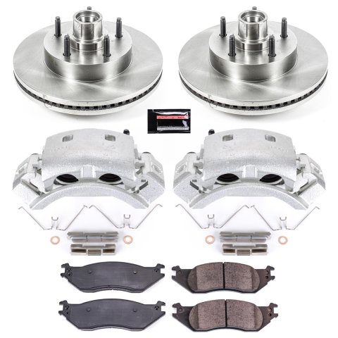 Power Stop 04-05 Ford E-150 Club Wagon Front Autospecialty Kit w/Cals (1x psbL4936, 1x psbL4937, 2x psbAR85111, 1x psb16-1045)