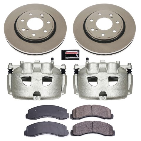 Power Stop 10-11 Ford F-150 Front Autospecialty Kit w/Cals (2x psbAR85140, 1x psbL5236, 1x psbL5237, 1x psb16-2087)
