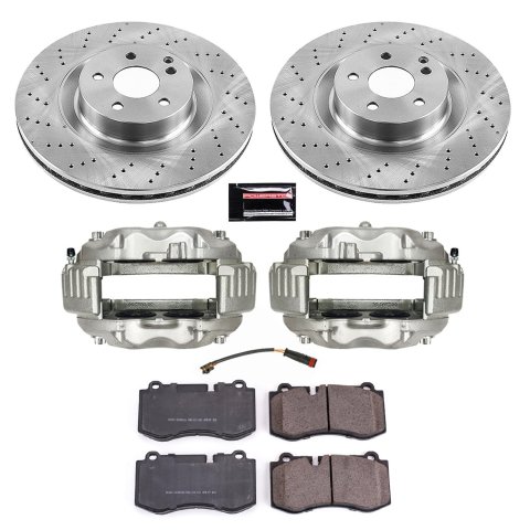 Power Stop 09-12 Mercedes-Benz SL550 Front Autospecialty Kit w/Cals (2x psbEBR867, 1x psbL5086, 1x psbL5087, 1x psbSW-0511, 1x psb16-1223)